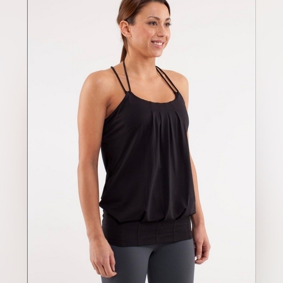 Women's Black Strappy Back Top - Picture 2 of 6